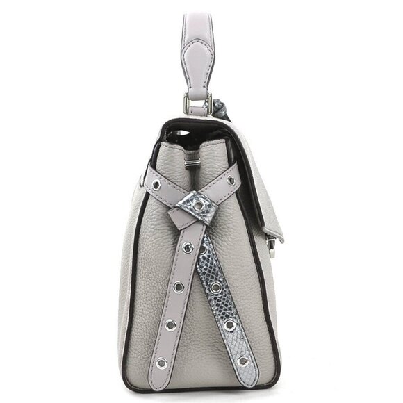 Auth Michael Kors Handbag Shoulder Bag Gray Leather/Silvertone - h30930a - Picture 2 of 15